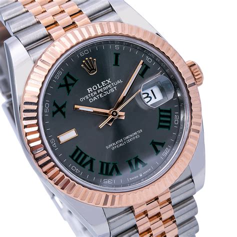 rolex datejust wimbledon oro rosa|rolex datejust gold.